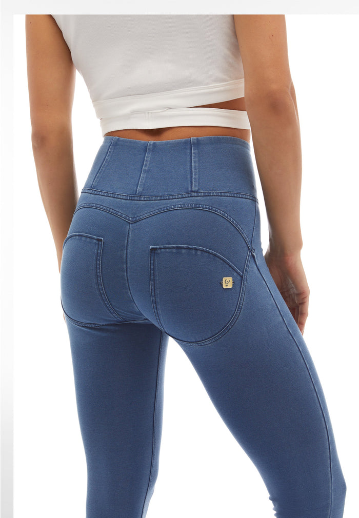 Freddy WR.UP® light denim blue stitch high rise jeans