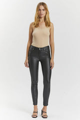 Black Metal Faux Leather