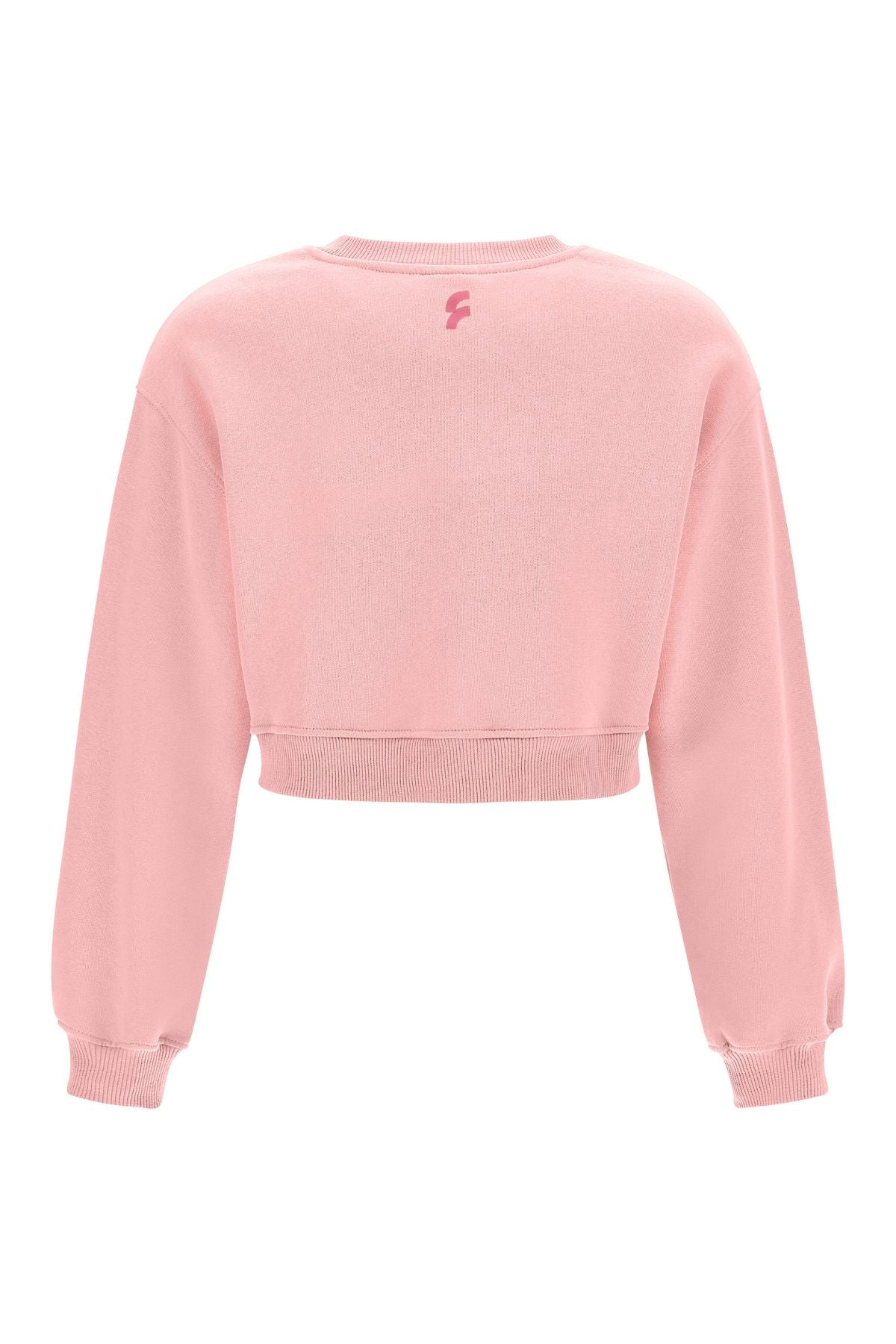 Freddy pink cropped crew neck fleece sweatshirt – view 3