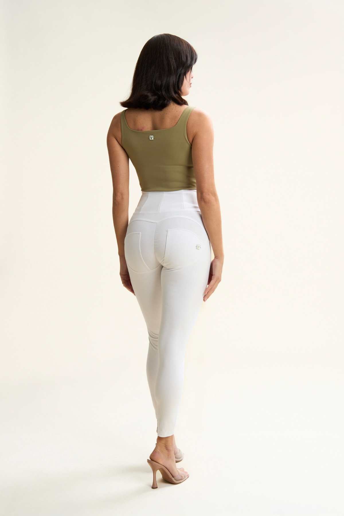 Limited Edition White High Rise with Front Pocket 7/8 Ankle Length