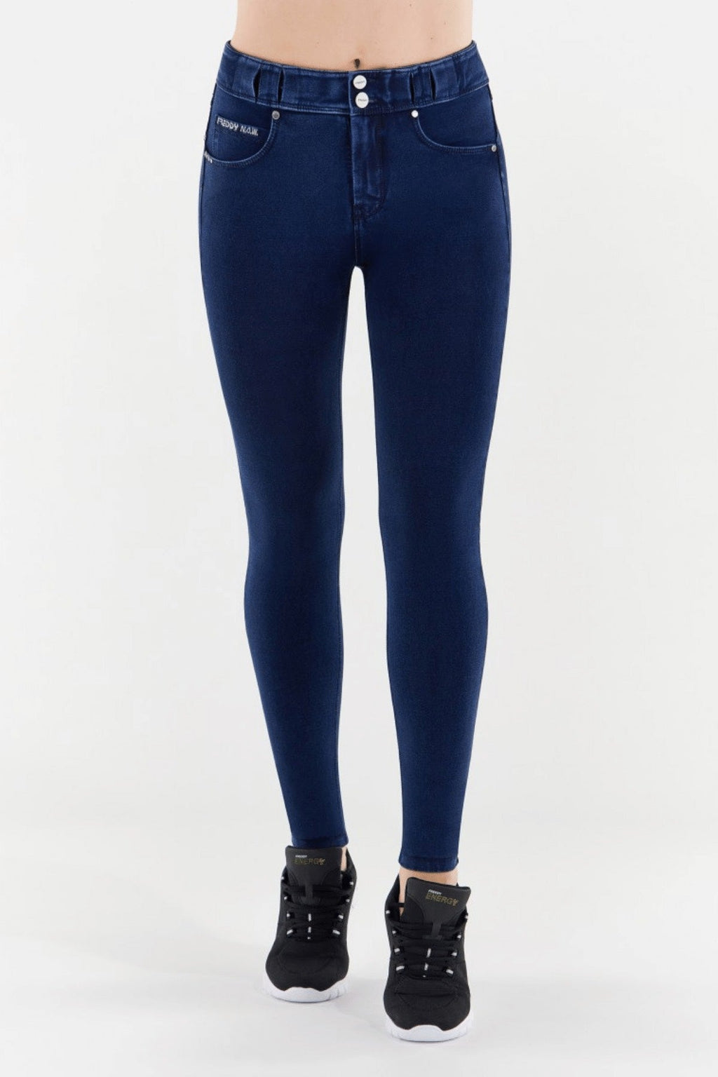 N.O.W ANKLE LEG DARK DENIM BLUE STITCH