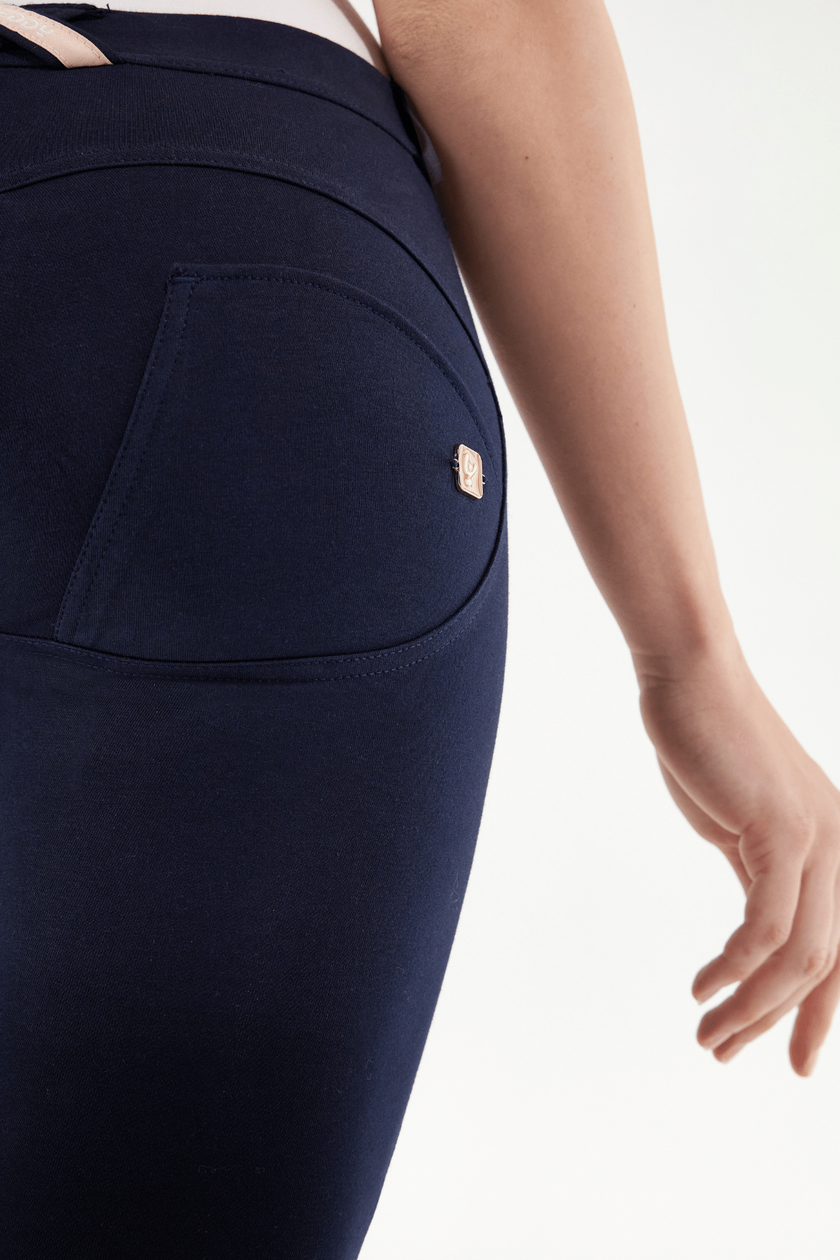 Freddy WR.UP® navy mid rise skinny trousers – view 4