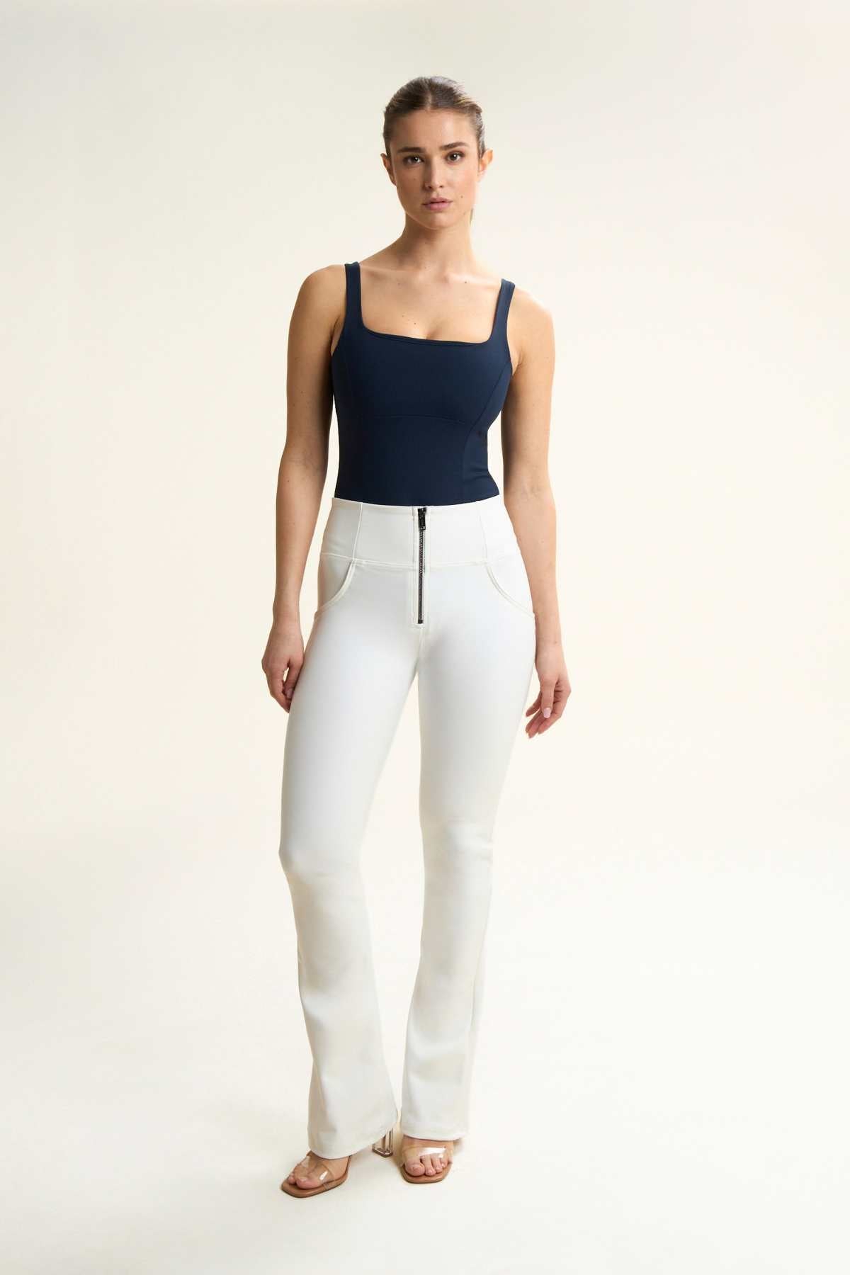 Mini Flare White Coated High Rise