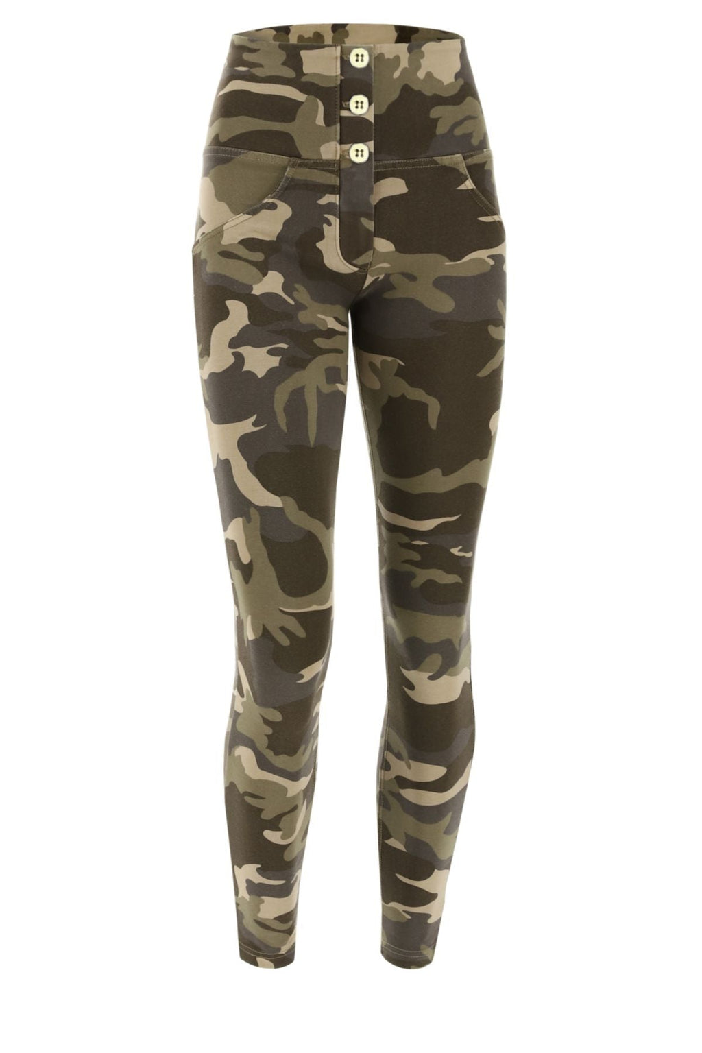 Freddy WR.UP® camo print high waist ankle trousers – view 2
