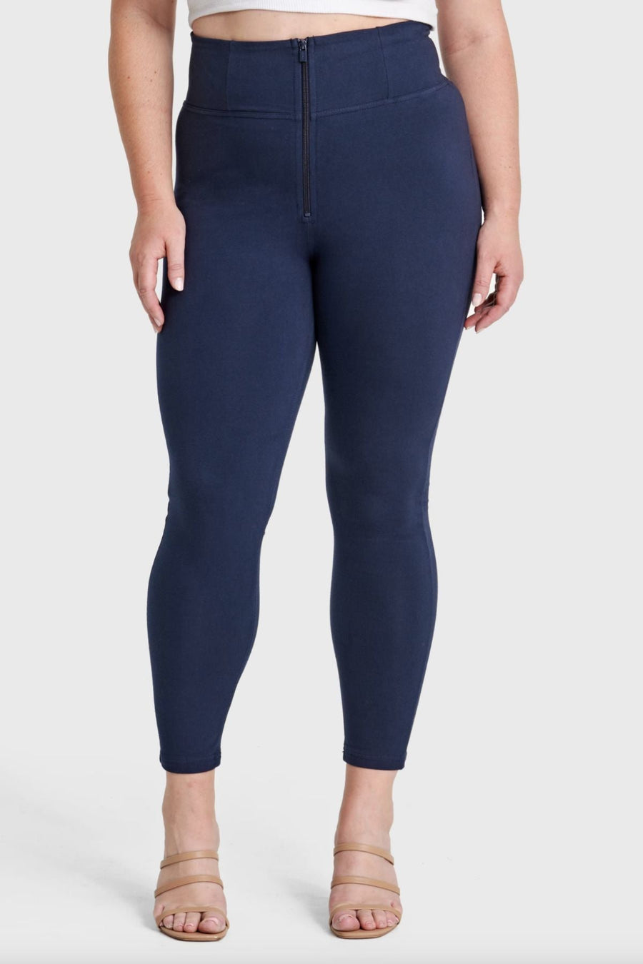 Ankle Length Navy Curvy High Rise Organic