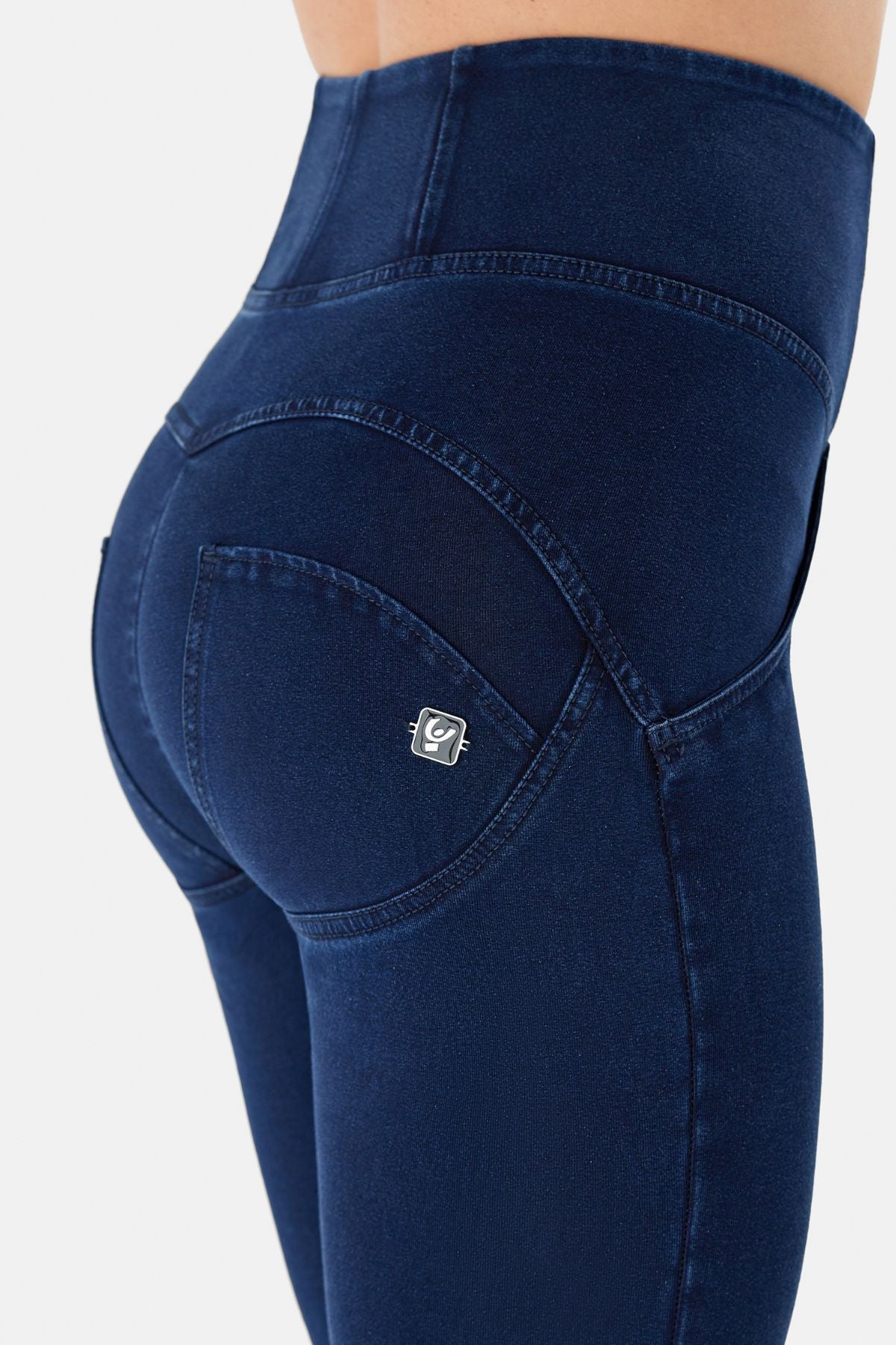Freddy WR.UP® dark denim blue stitch super high waist jeans – view 3