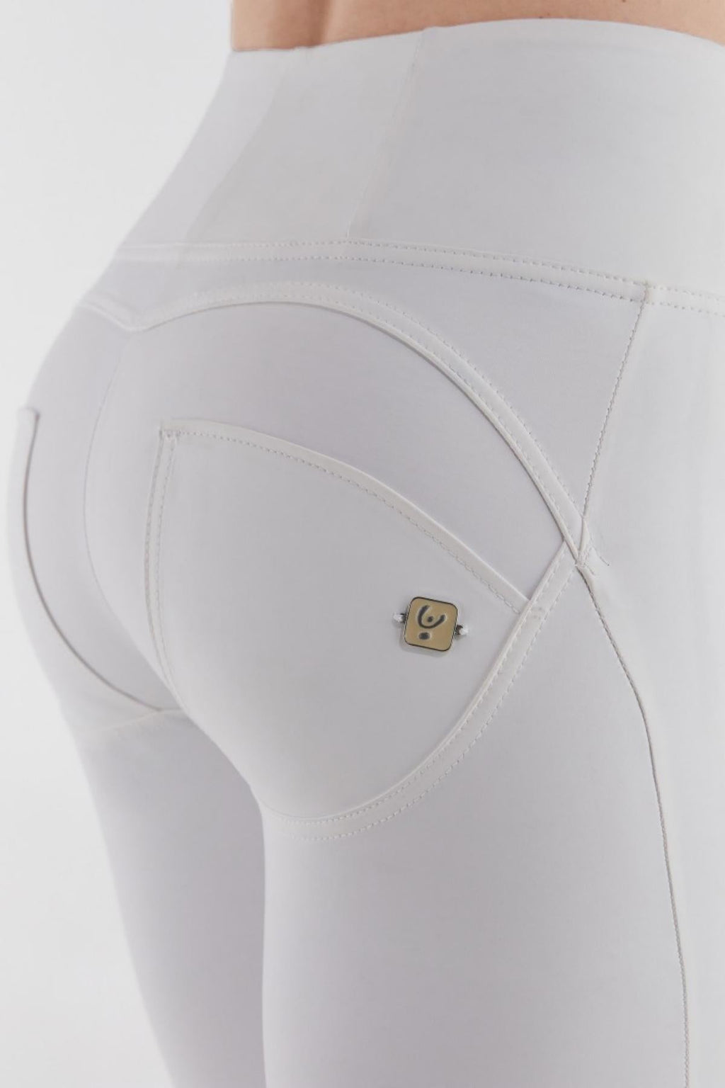 Freddy WR.UP® white faux leather high rise skinny trousers – view 2