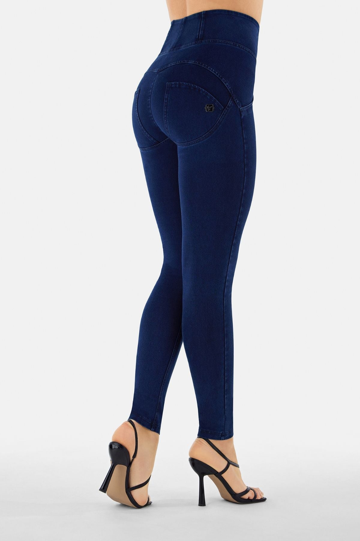 Freddy WR.UP® dark denim blue stitch super high waist jeans – view 5
