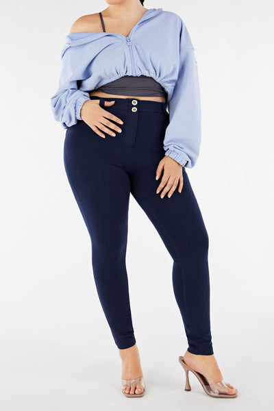 Navy Curvy Mid Rise Full Length