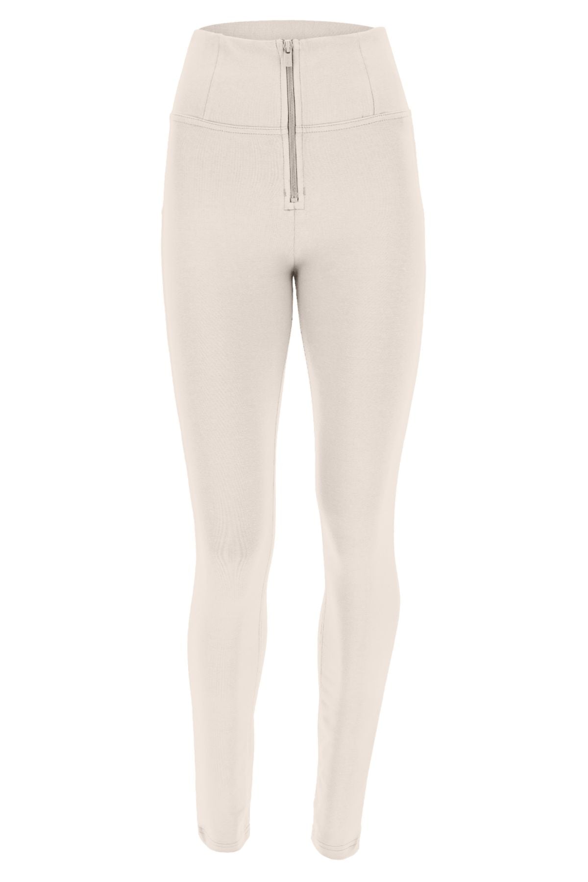 Beige High Waist Ankle Length