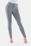 Melange Grey High Waist Full Length