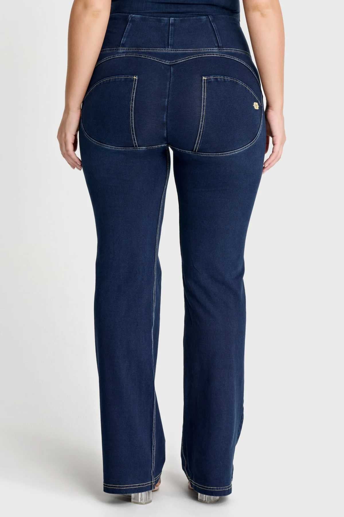 Flare Denim with Pockets High Waist