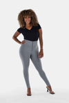 Curvy Melange Grey High Waist Ankle Length