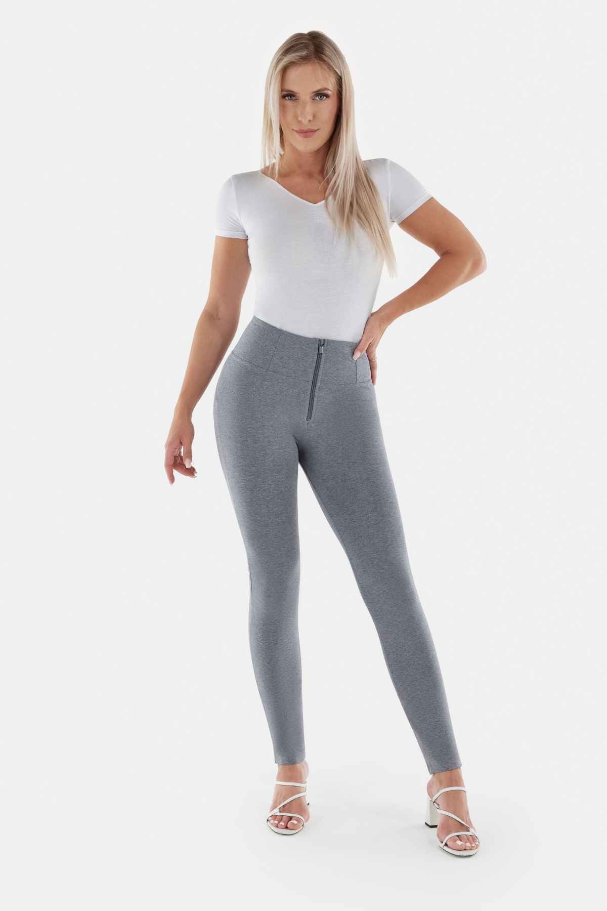 Freddy WR.UP® melange grey high waist skinny trousers – view 4