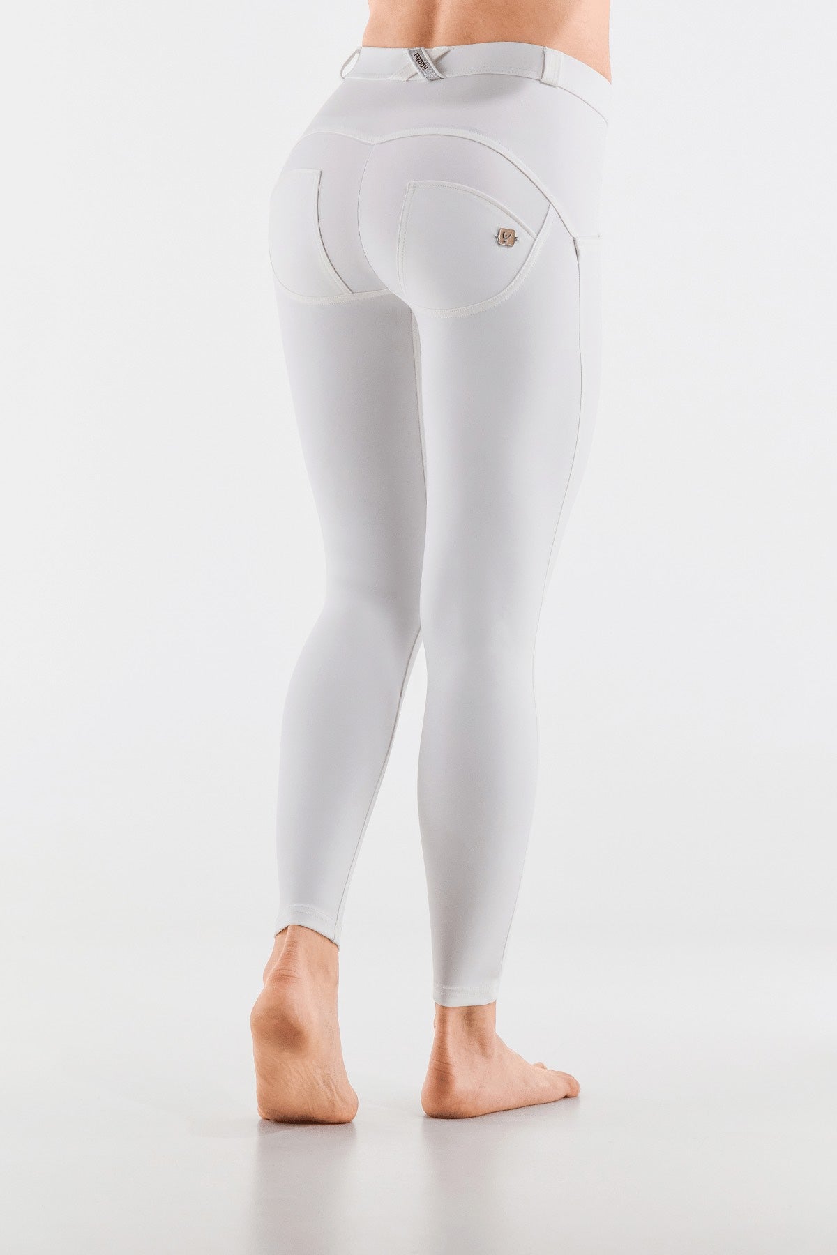 Freddy WR.UP® white faux leather mid rise trousers – view 3