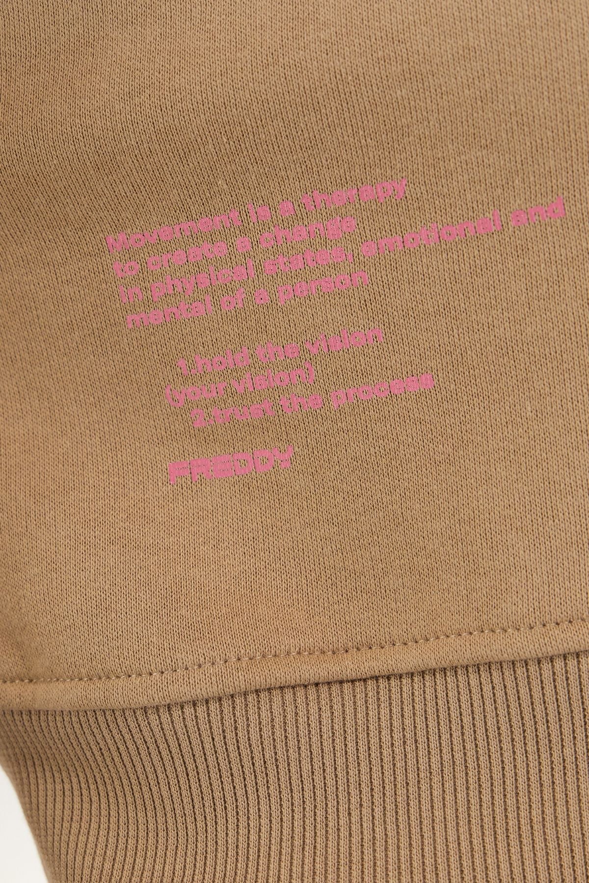 Beige Cropped Sweatshirt