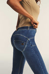 Mini Flare Denim with Gold Zip Detail