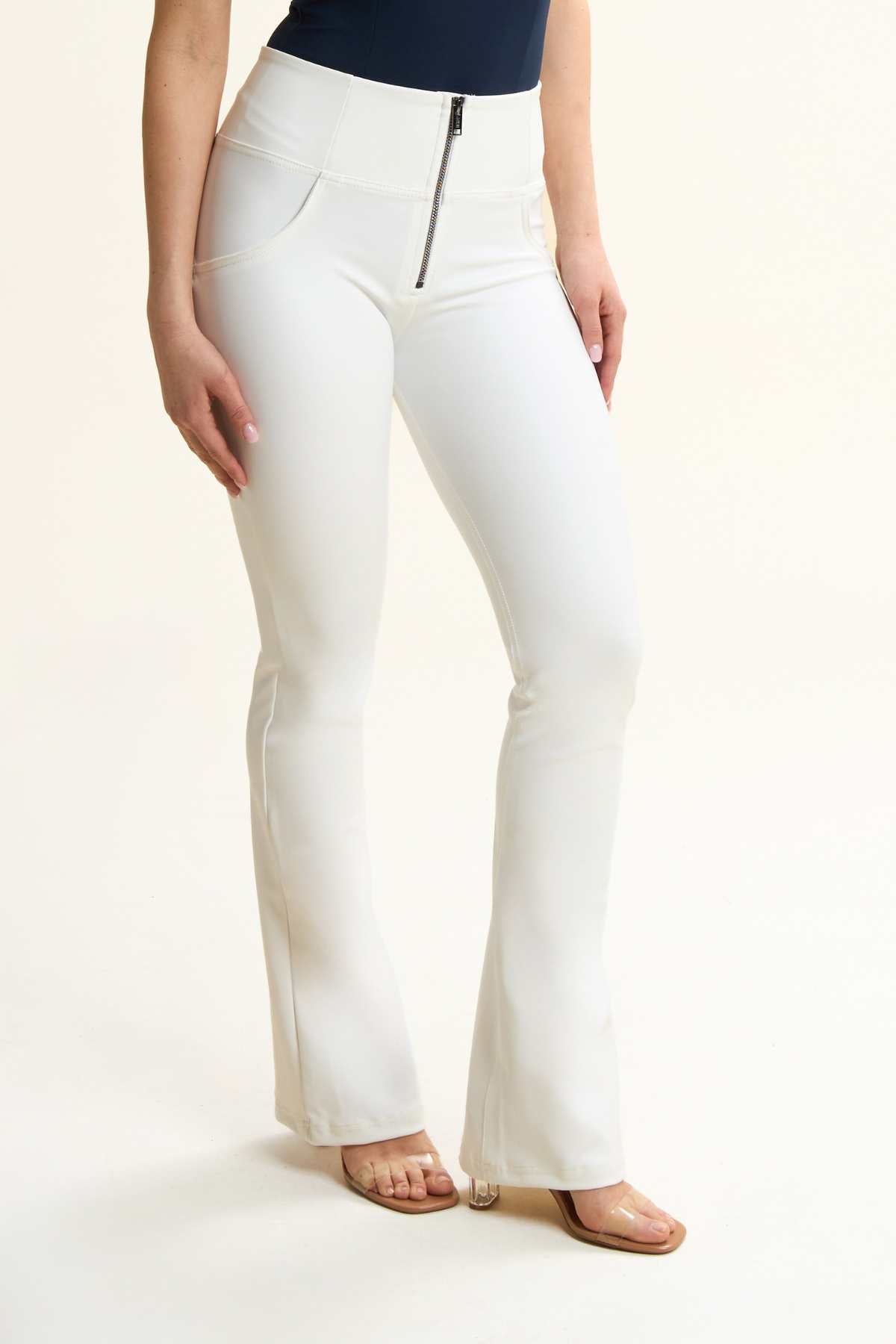 Limited Edition Relaxed Flare White High Rise