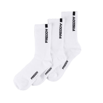 Freddy Logo Crew Socks White