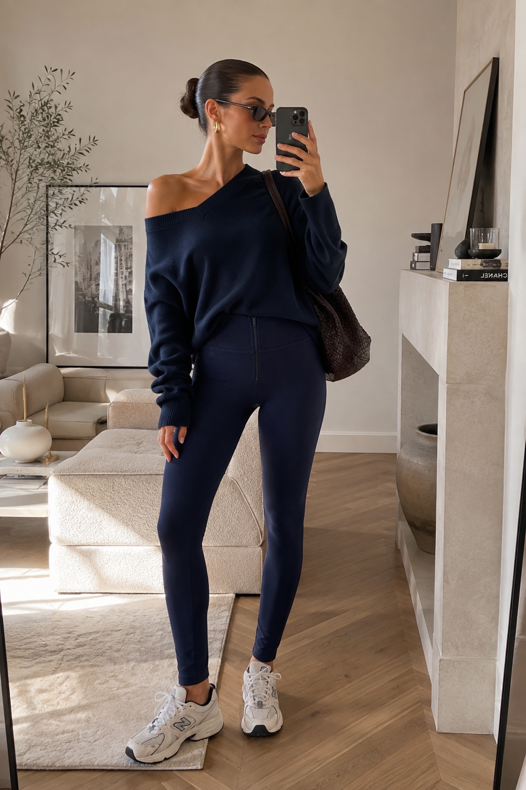 Freddy WR.UP® navy high rise skinny trousers