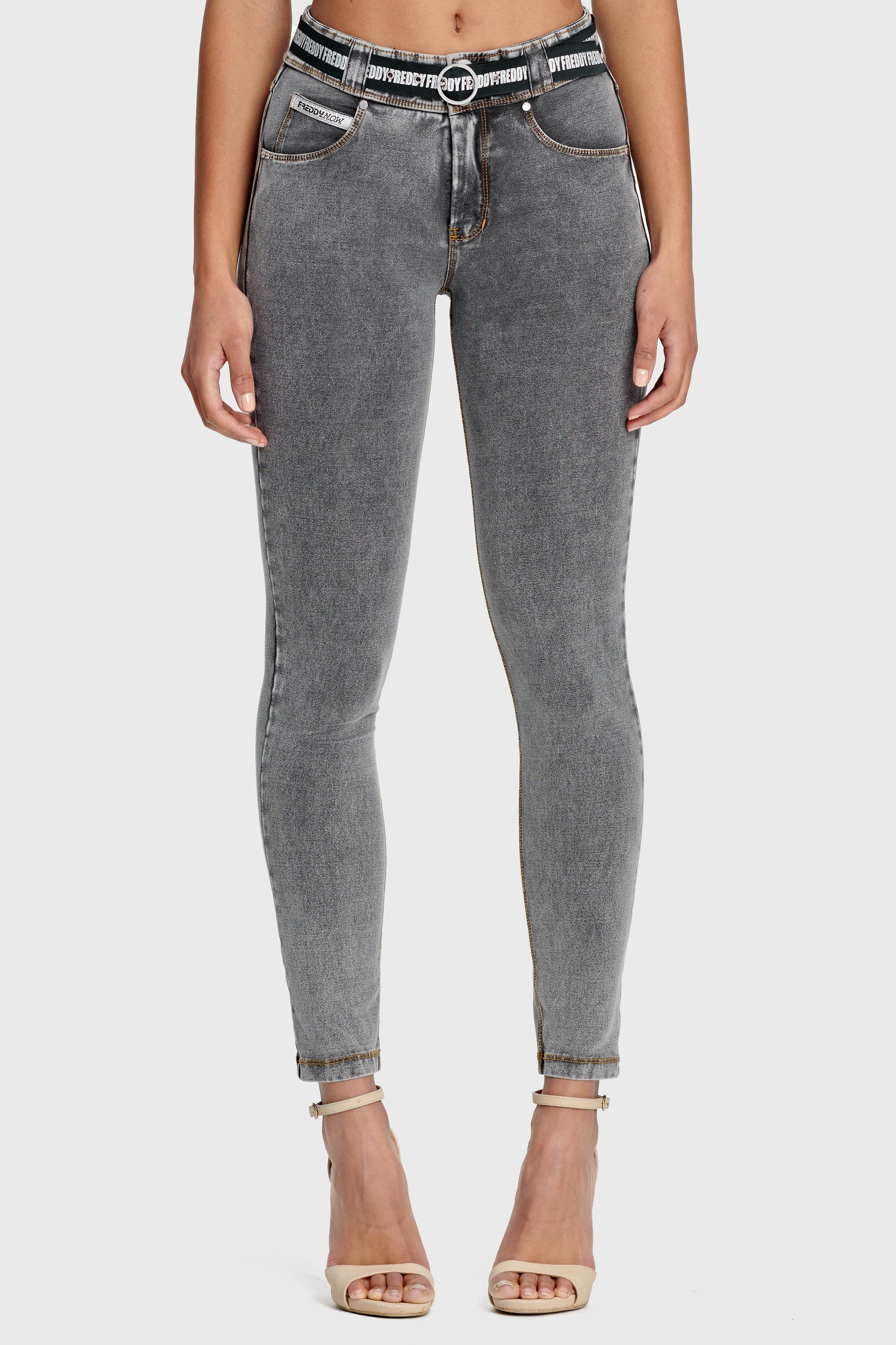 N.O.W Grey Denim Regular Rise Full Length