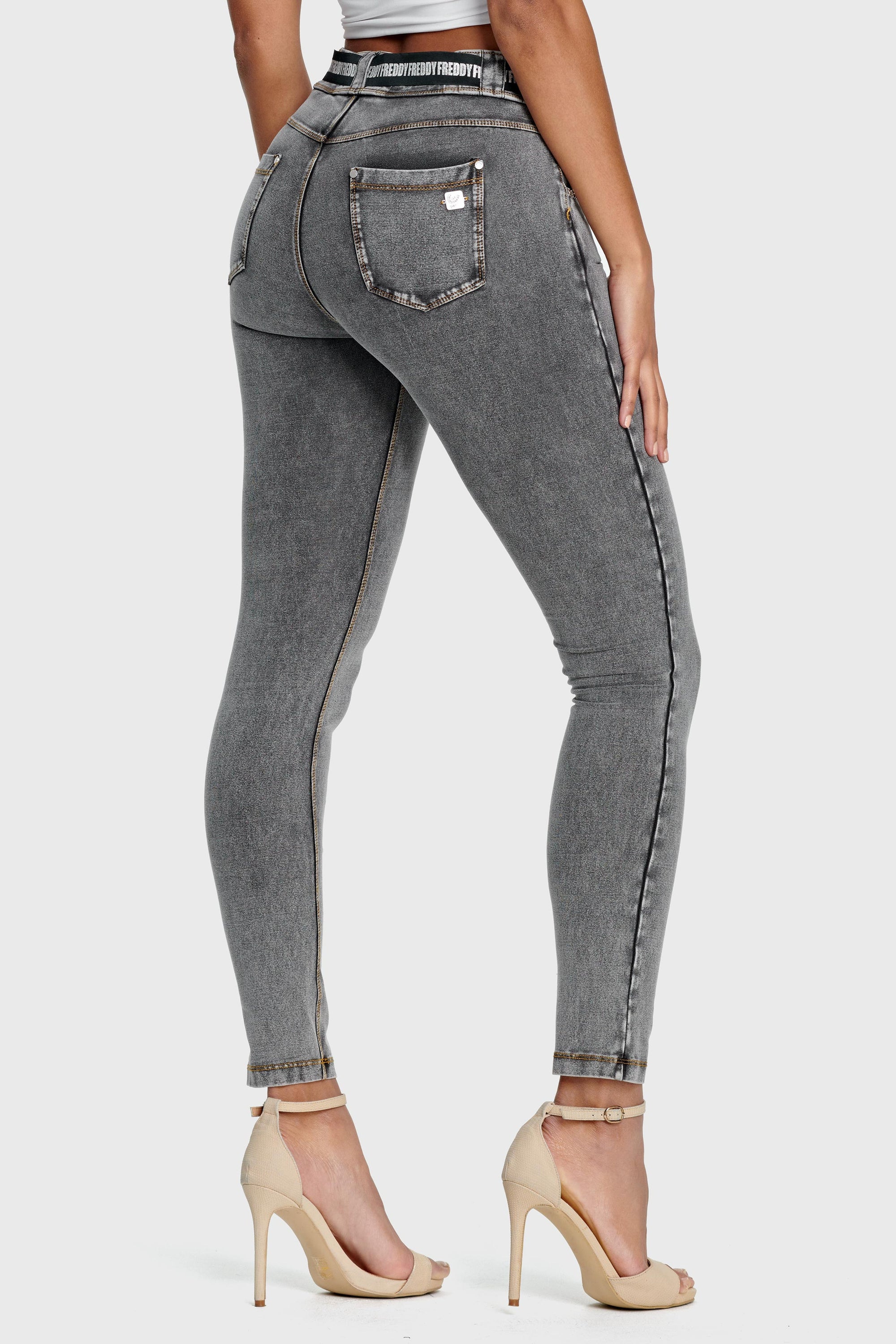 N.O.W Grey Denim Regular Rise Full Length