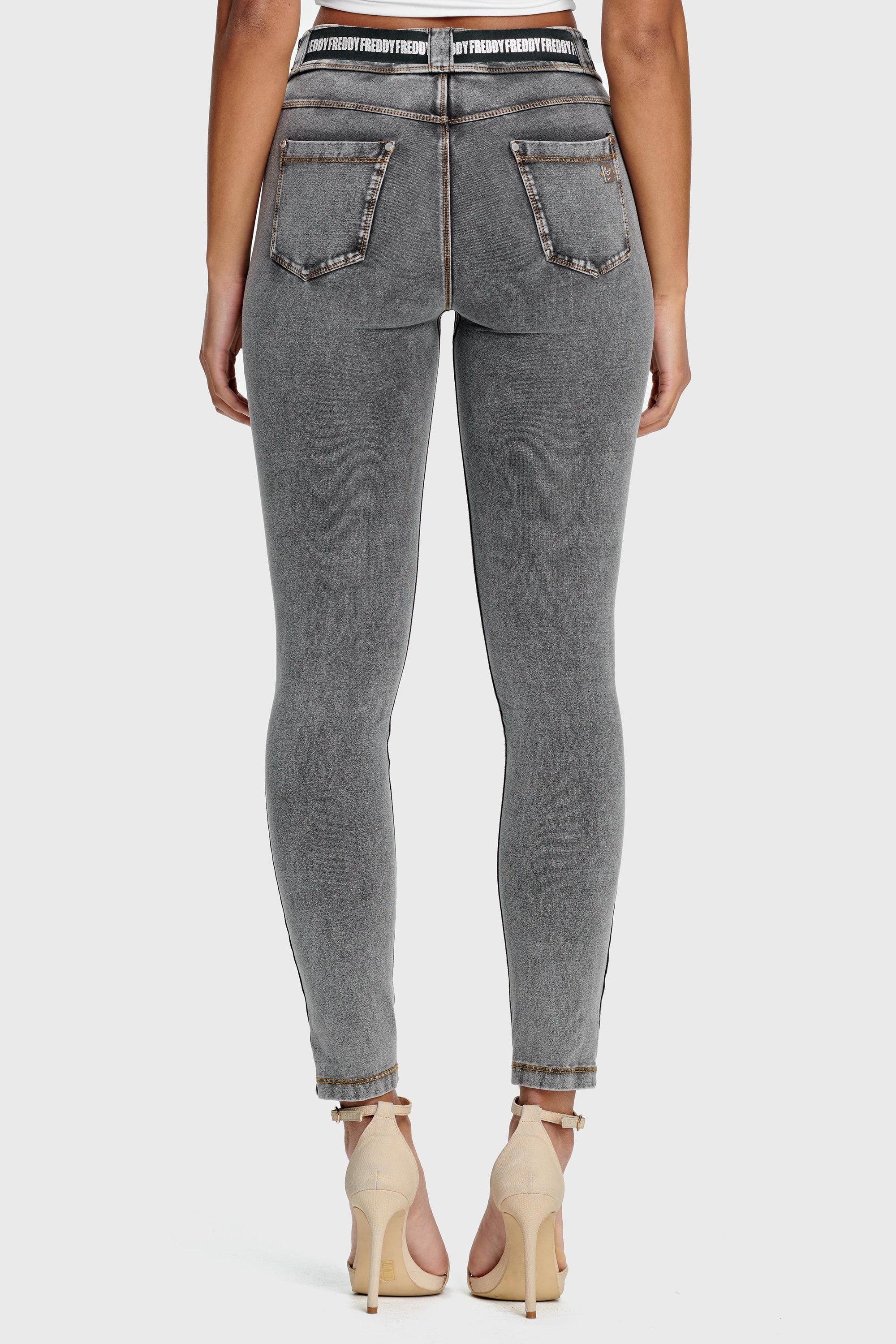 N.O.W Grey Denim Regular Rise Full Length