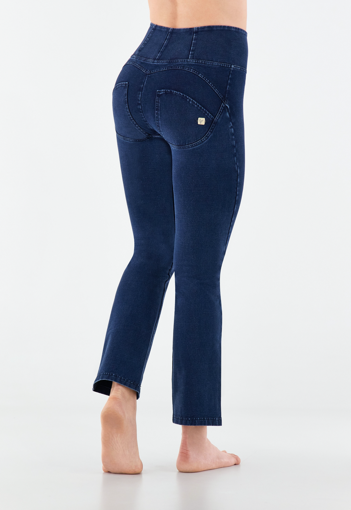 Freddy WR.UP® dark denim blue stitch high waist bootcut ankle jeans – view 3