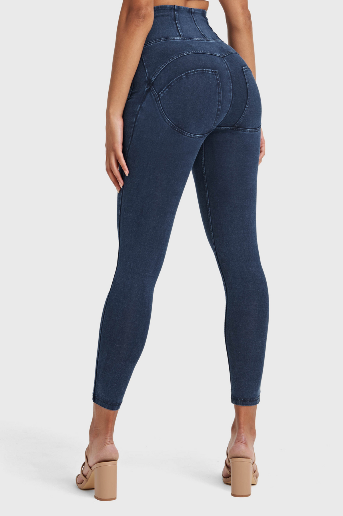 Freddy super high rise denim 7/8 ankle jeans with front pocket – view 3
