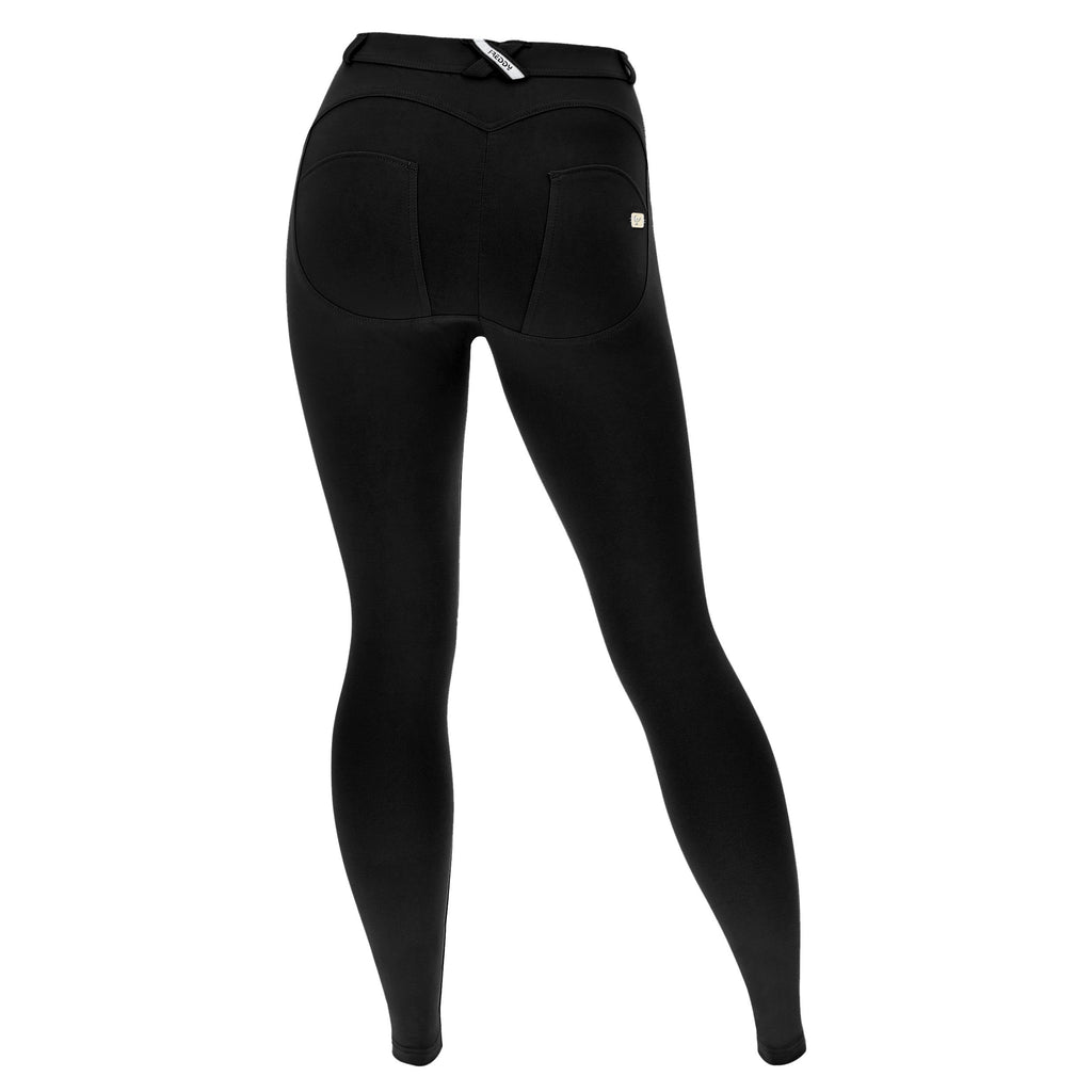 Freddy WR.UP® hourglass fit black cotton mid rise trousers – view 12