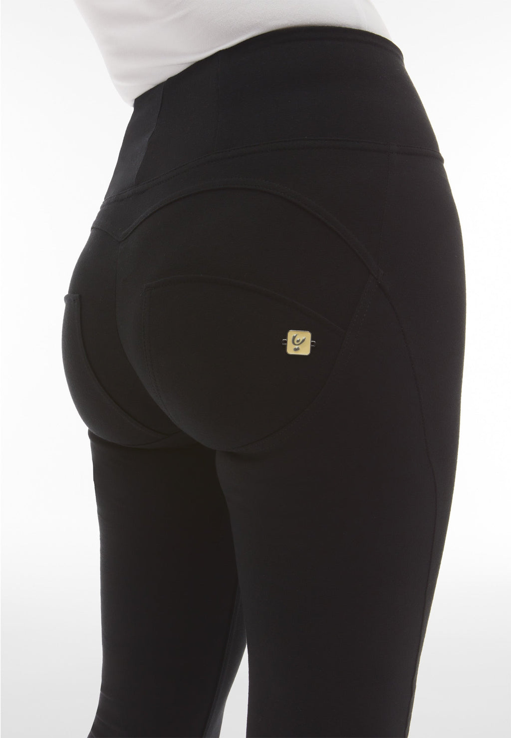 Freddy WR.UP® black cotton high waist skinny trousers – view 4