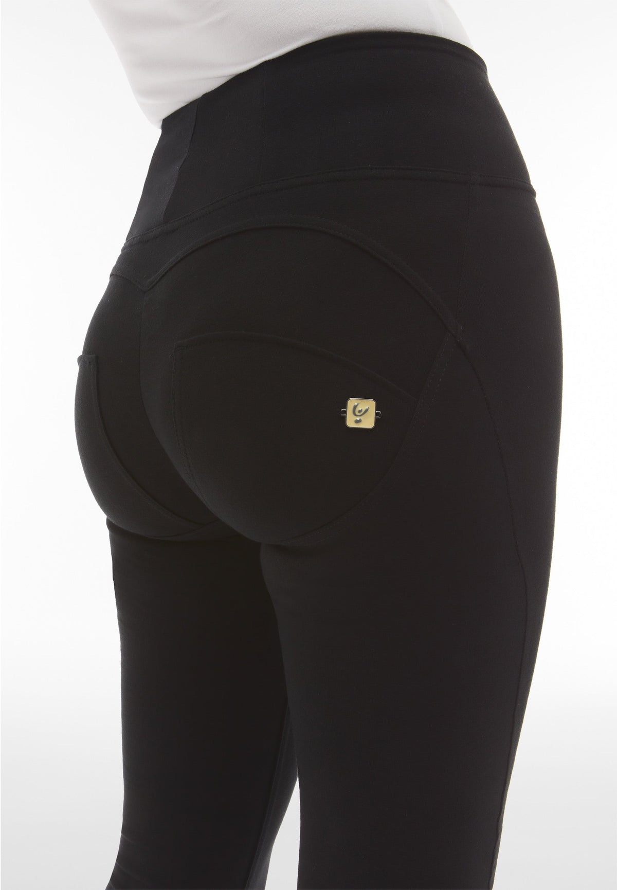 Freddy WR.UP® black cotton high waist skinny trousers – view 4