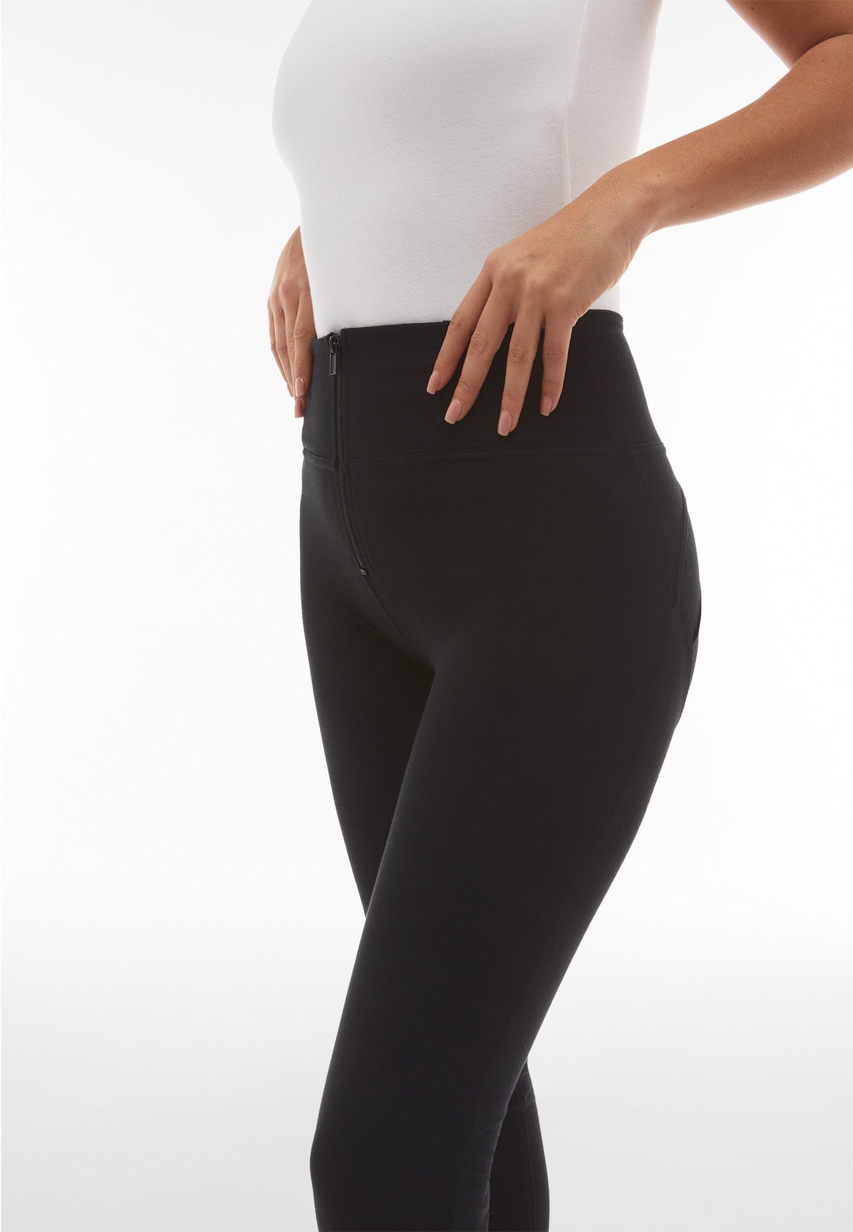 Freddy WR.UP® black cotton high waist skinny trousers – view 5