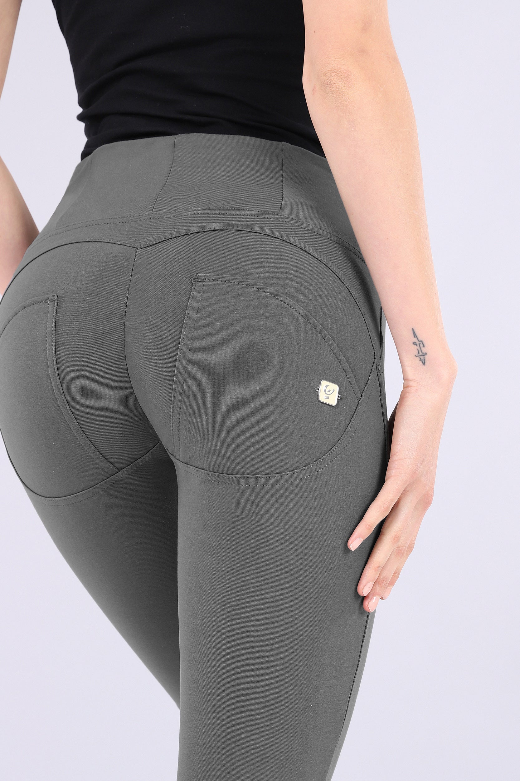 Grey High Waist Full Length