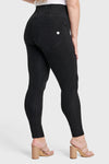 Curvy Black Denim High Waist Ankle Length