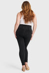 Curvy Black Denim High Waist Ankle Length