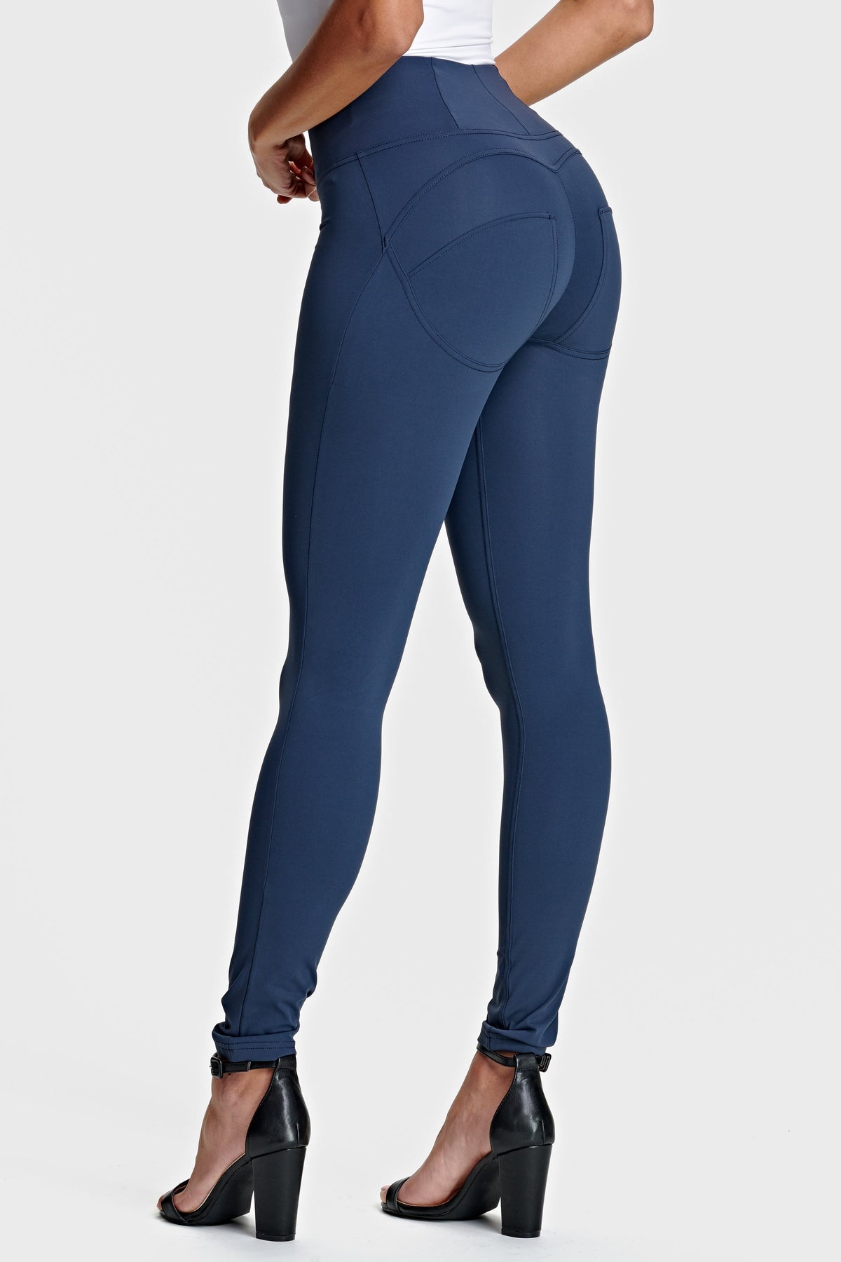 Freddy DIWO Pro navy high waist skinny trousers – view 3