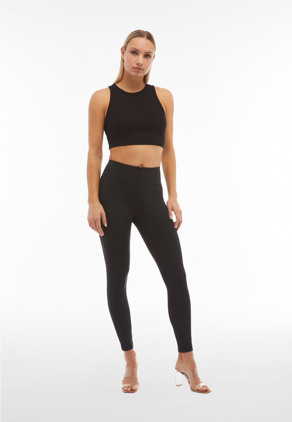 Freddy DIWO Pro black beauty effect high rise trousers – view 4