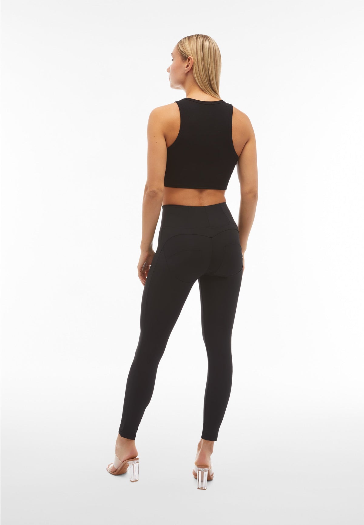Freddy DIWO Pro black beauty effect high rise trousers – view 5