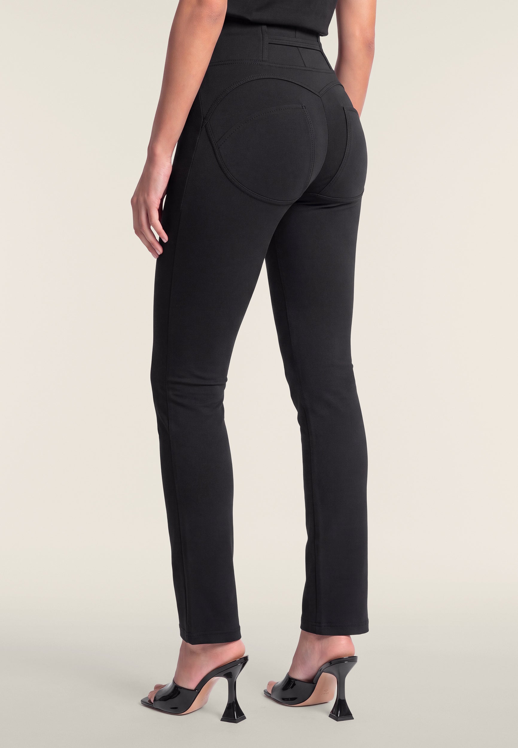 Black Cotton High Waist Relaxed Petite Cropped Bootcut