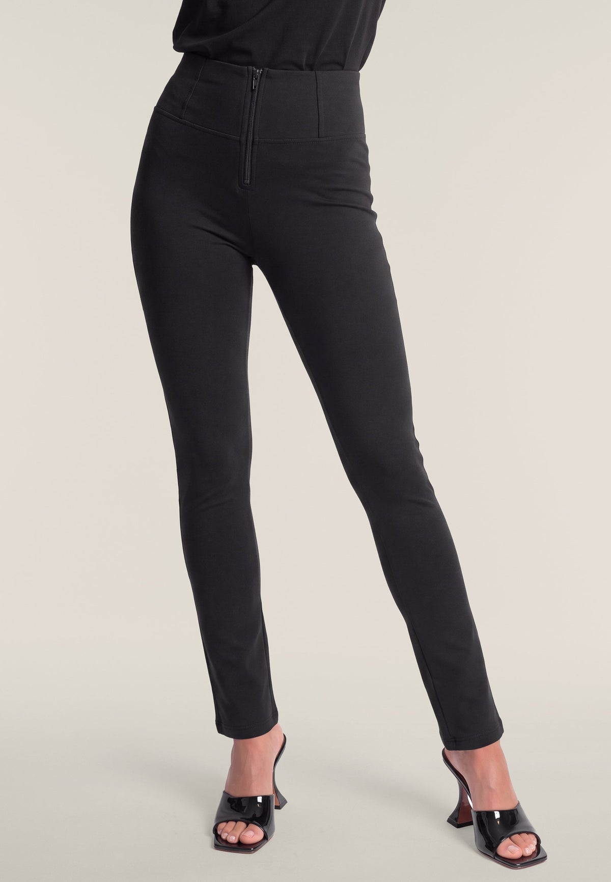 Freddy WR.UP® black high waist petite cropped bootcut trousers – view 4