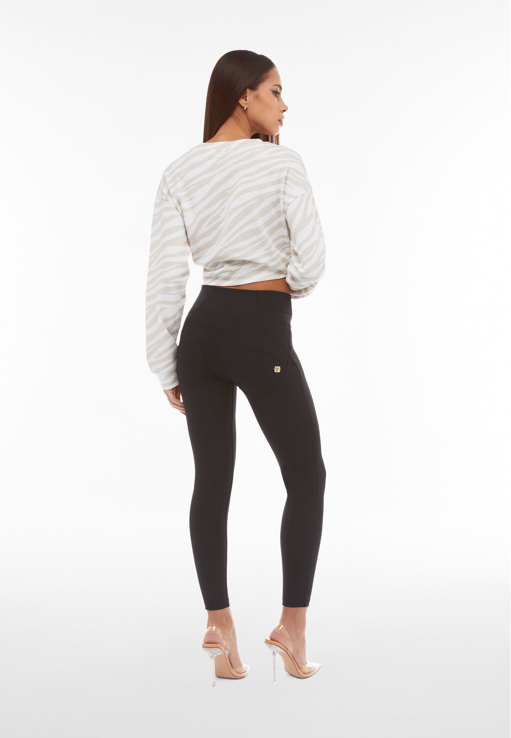 Freddy DIWO Pro black high rise ankle trousers – view 6