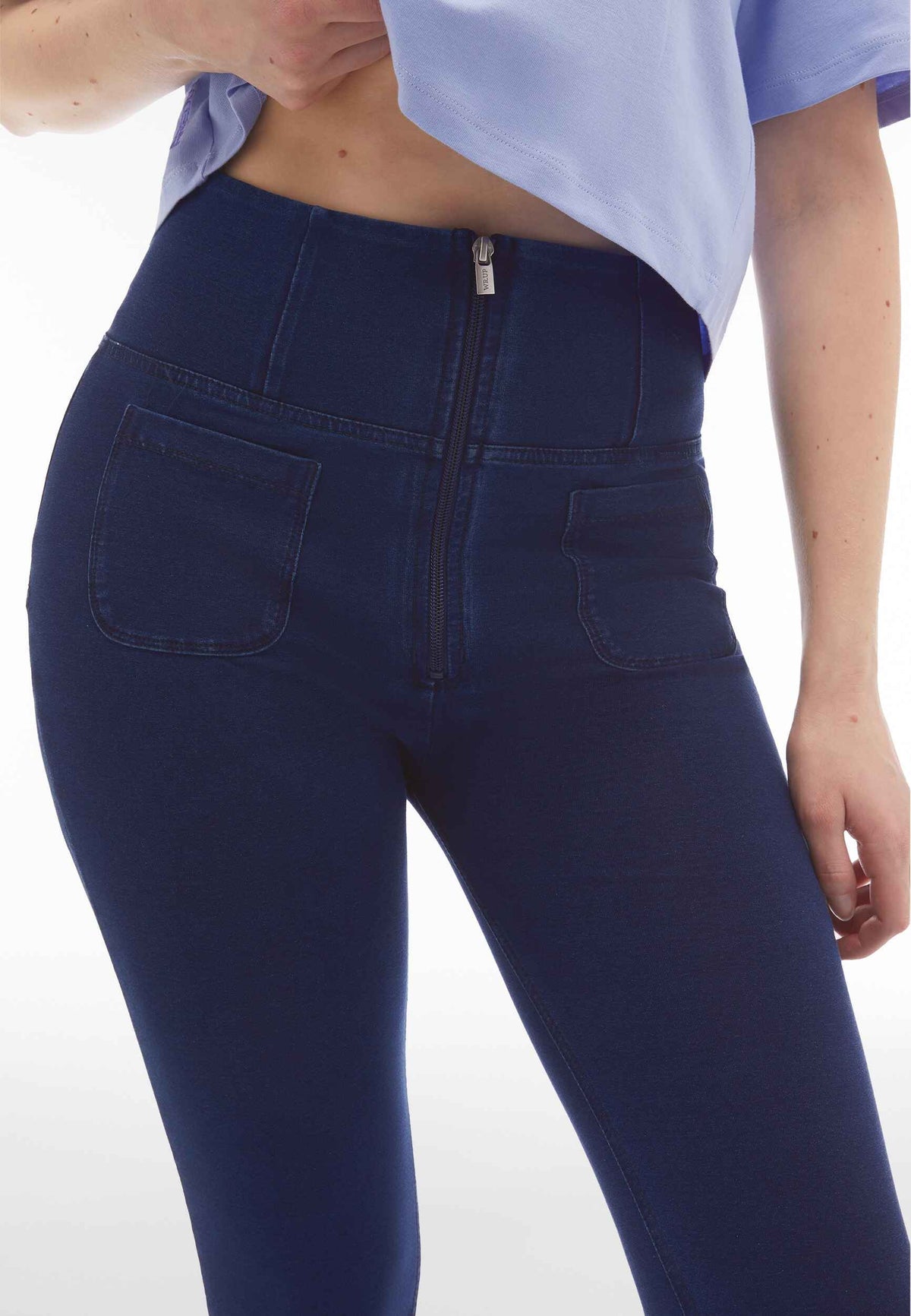 Freddy super high rise denim 7/8 ankle jeans with front pocket – view 4