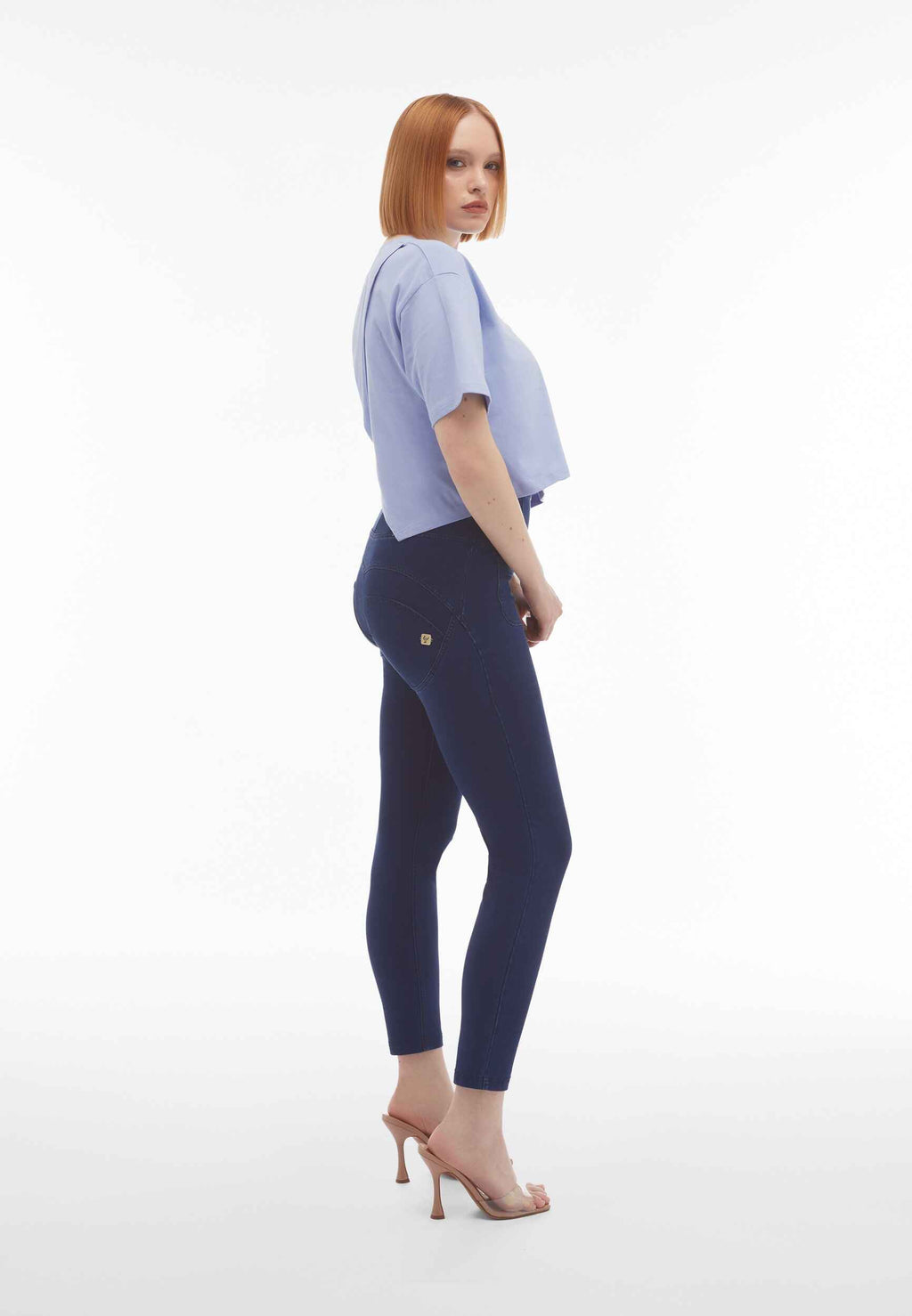 Freddy super high rise denim 7/8 ankle jeans with front pocket – view 6