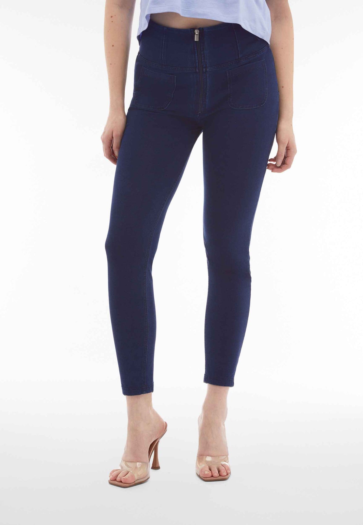 Freddy super high rise denim 7/8 ankle jeans with front pocket – view 8