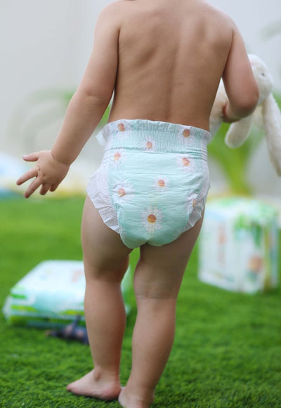 PURE BORN ORGANIC NAPPY - FLOWERS / SIZE 3 / 5-8KG / 2-8 MONTHS