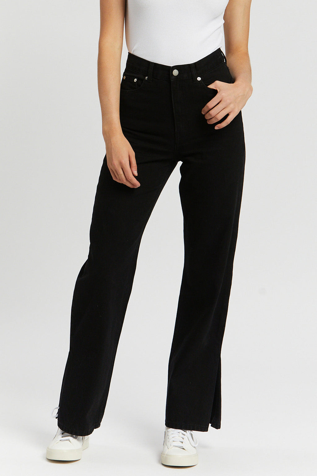 ECHO JEANS SHOE CUT - Black – view 5