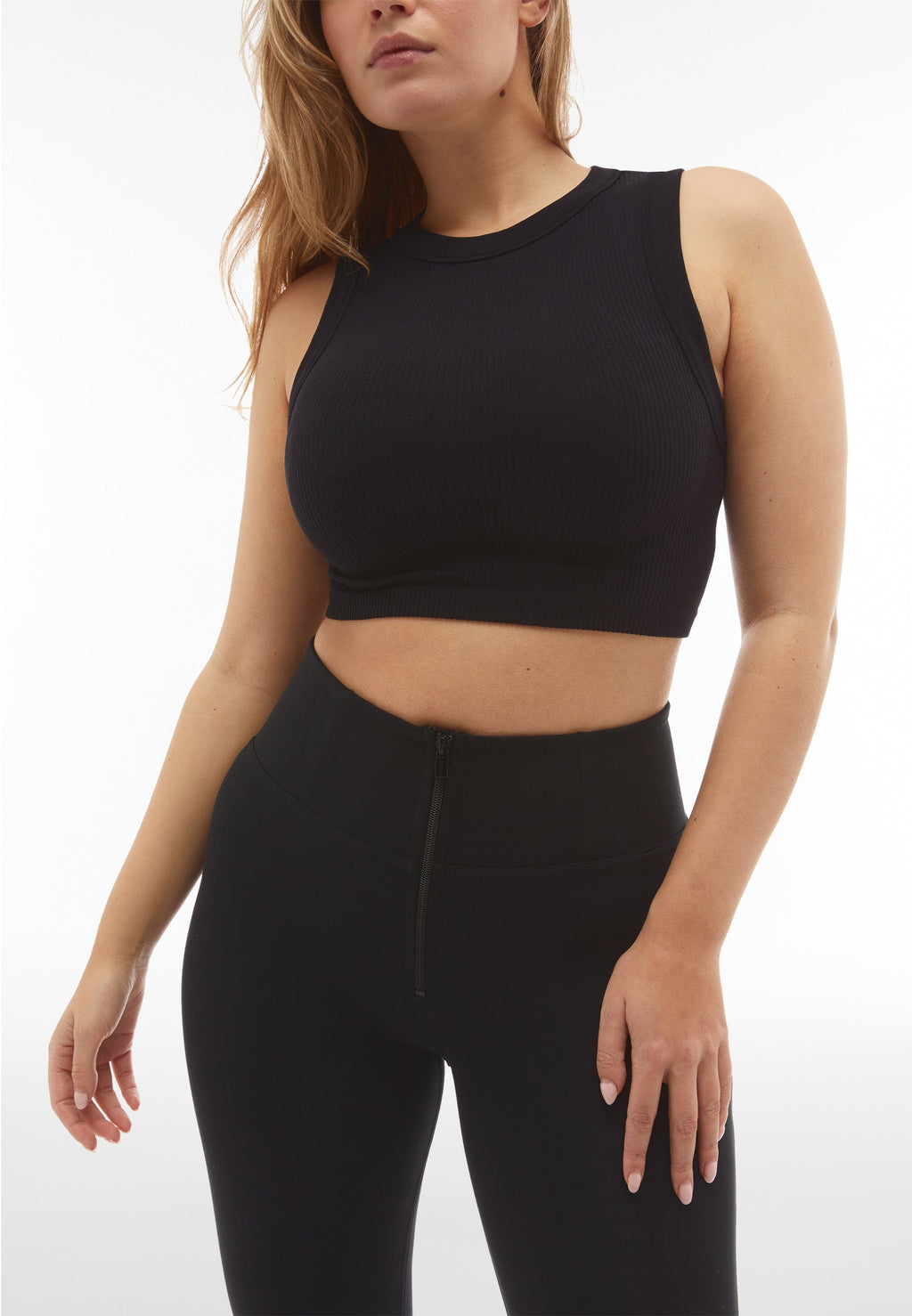 Freddy WR.UP® black organic cotton high waist ankle trousers – view 6
