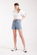 Nora Shorts - Light Retro Raw Hem