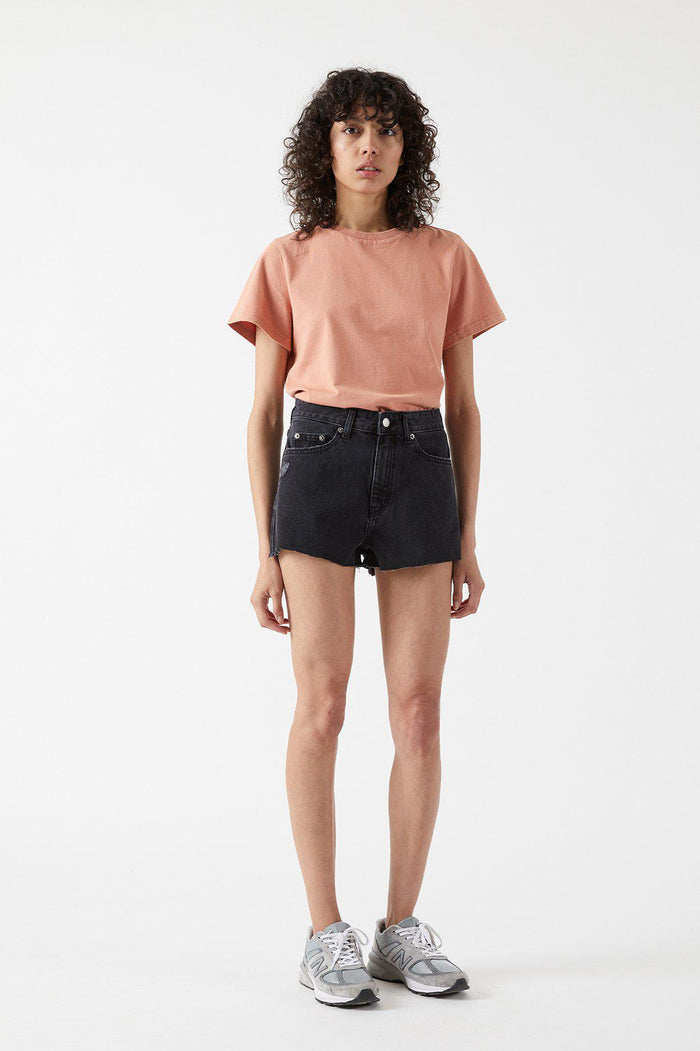 Skye Shorts - Charcoal Black Ripped